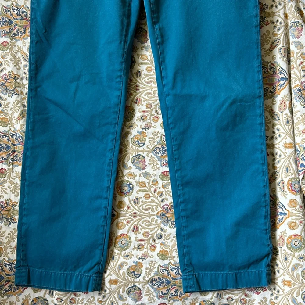 J. Crew Stanton Chino Pants Cotton Twill Trousers Classic‎ Fit Business Teal 33